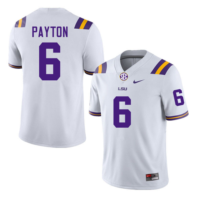 #6 Patrick Payton LSU Tigers Jersey,Louisiana State University Tigers Football Jersey-White